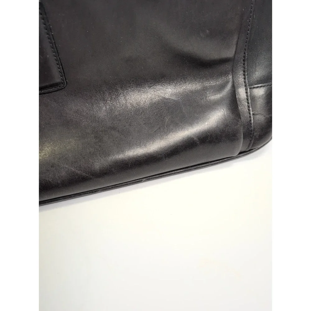 Coach Barclay 6456 Vintage Black Leather Briefcase MISSING Strap